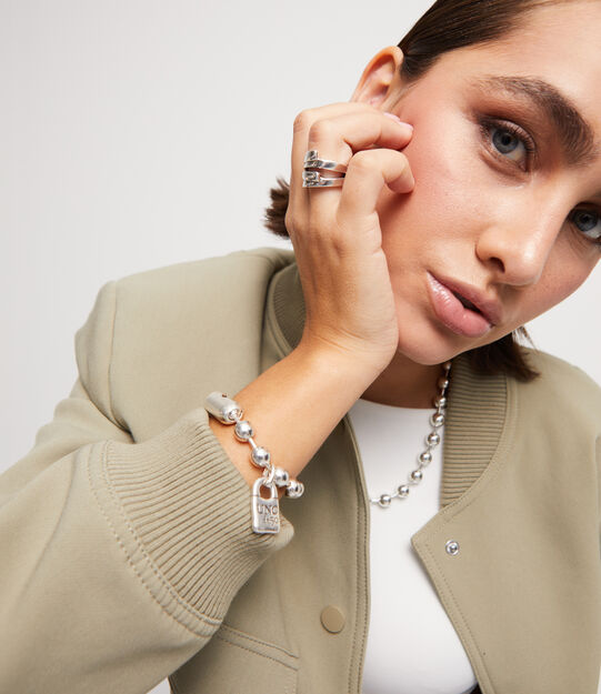 Pulsera bañada en plata de ley